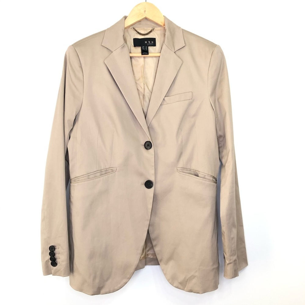 Women MNG by Mango Tan Blazer Size 10